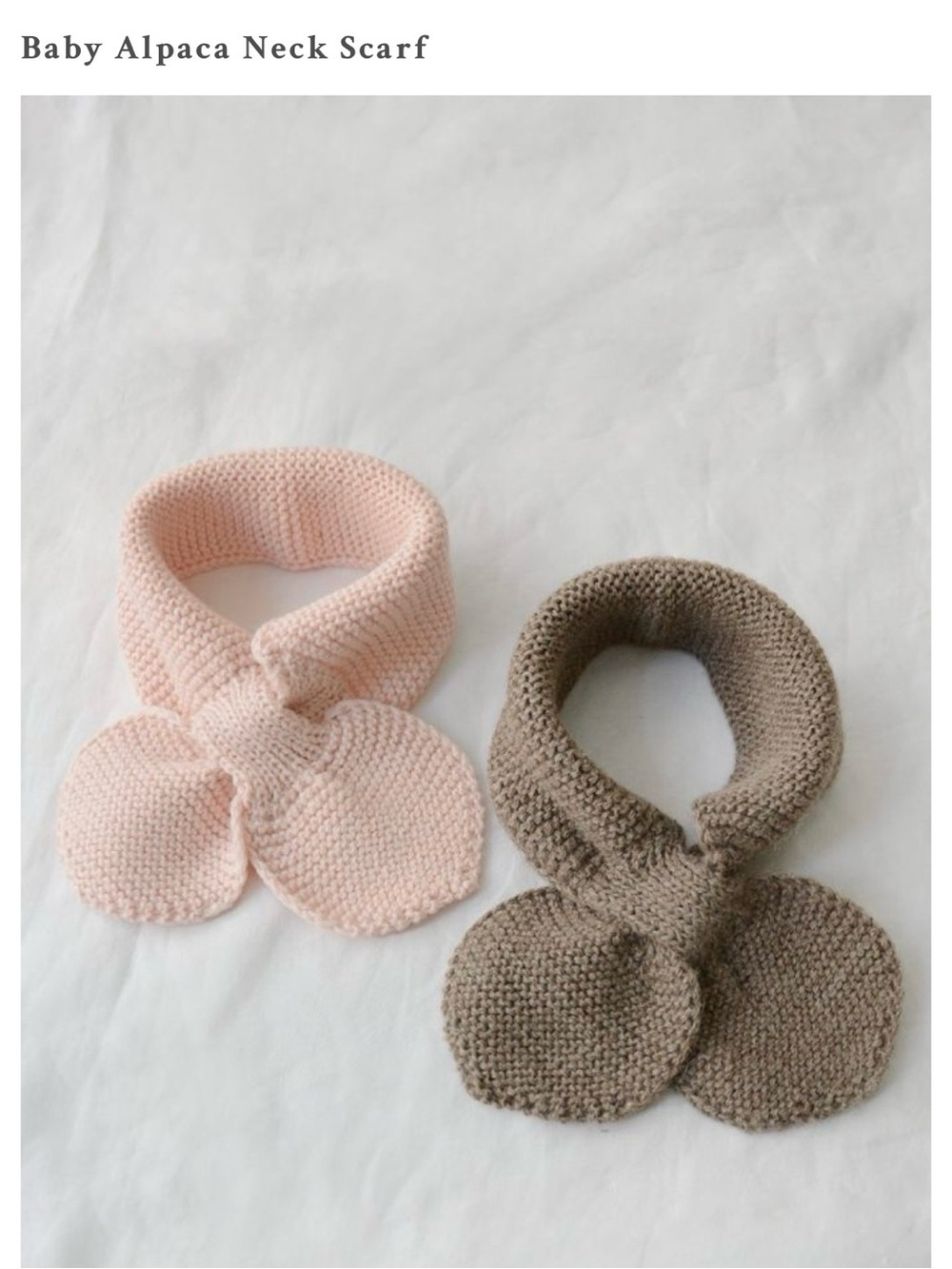 Makie- Baby Alpaca Neck Scarf - in light grey